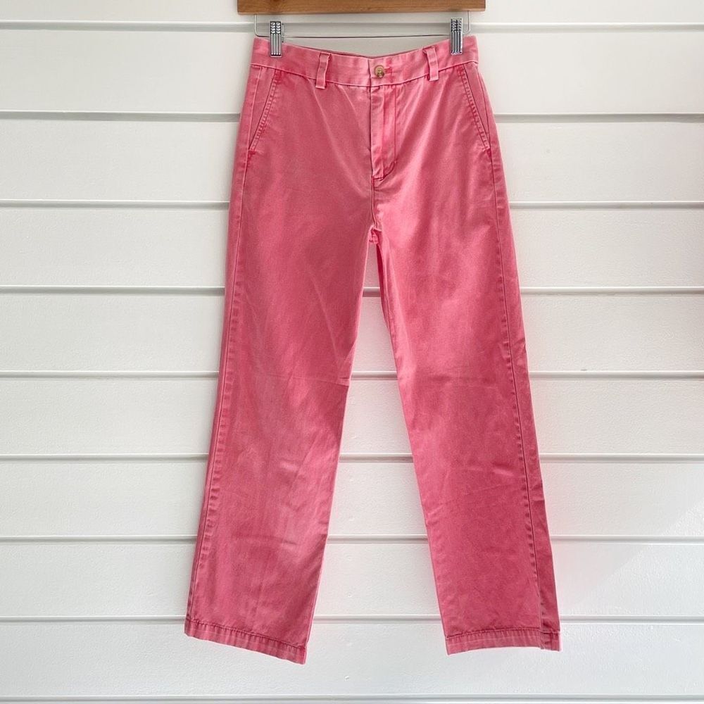 Vineyard Vines Boys Club Pants In Rhubarb Straight Leg Preppy Cotton Chinos 14